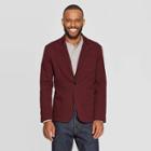 Men's Standard Fit Twill Blazer - Goodfellow & Co Pomegranate Mystery L, Size: Large, Red