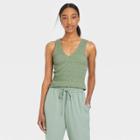 Women's Textured Tank Top - A New Day Olive