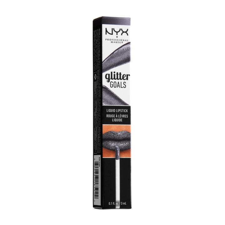 Nyx Professional Makeup Glitter Goals Liquid Lipstick Alienated - 0.1 Fl Oz, Grey
