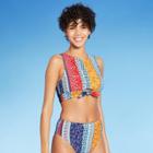 Women's Tie-front Crop Bikini Top - Sea Angel