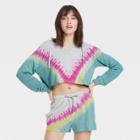 Women's Tie-dye Butter French Terry Lounge Sweatshirt - Colsie