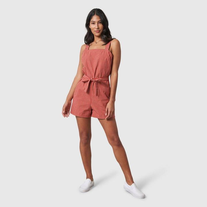 United By Blue Women's Organic Retro Romper - Chili Red