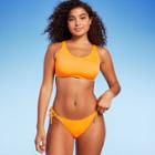 Women's Ribbed Bralette Bikini Top - Wild Fable Orange D/dd Cup