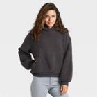 Women's Sherpa Hooded Sweatshirt - Universal Thread Charcoal Gray