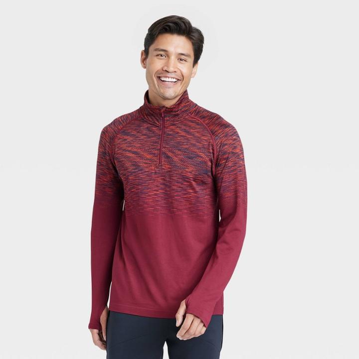 Men's Seamless 1/4 Zip Athletic Top - All In Motion