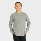 Boys' Long Sleeve Thermal T-shirt - Cat & Jack Charcoal Gray