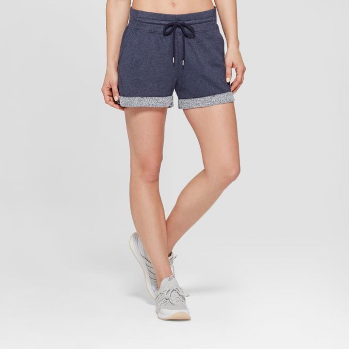 Women's Authentic Fleece Sweatpants Shorts - C9 Champion Navy (blue) Heather
