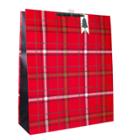 Spritz Jumbo Plaid Printed Gift Bag -