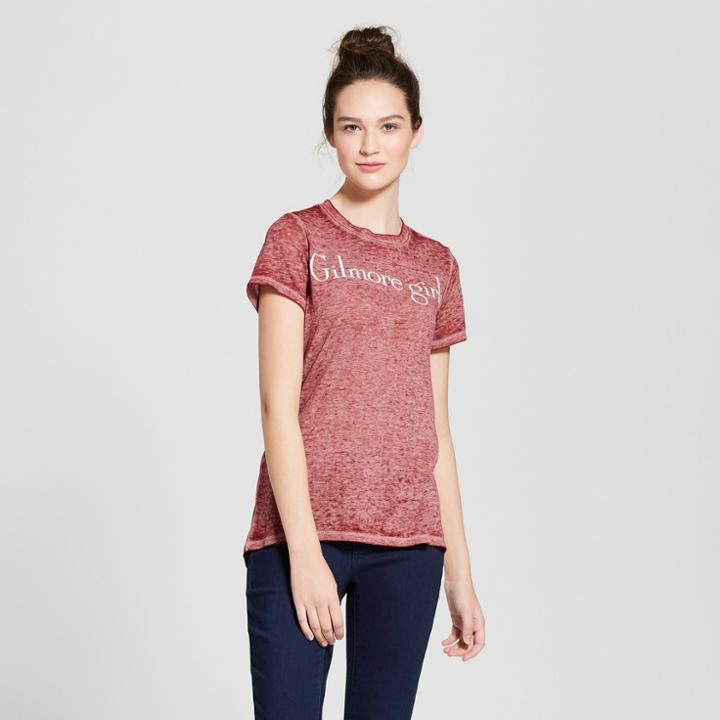 Women's Gilmore Girls Short Sleeve Crew Neck T-shirt (juniors') - Burgundy