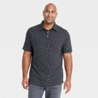 Men's Tall Standard Fit Short Sleeve Collared Polo Shirt - Goodfellow & Co Black