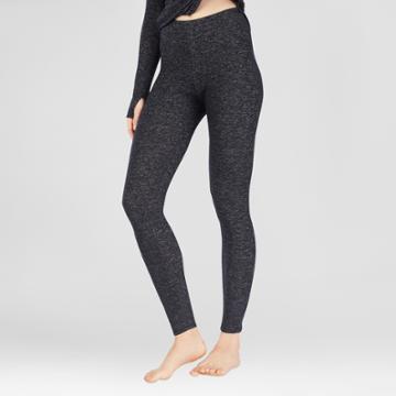 Warm Essentials By Cuddl Duds Women's Sweater Knit Thermal Leggings - Dark Charcoal