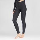 Warm Essentials By Cuddl Duds Women's Sweater Knit Thermal Leggings - Dark Charcoal