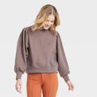 Women's Fleece Sweatshirt - A New Day Dark Brown