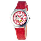 Disney Girls' Minnie Mouse Stainless Steel Glitz Watch - Red