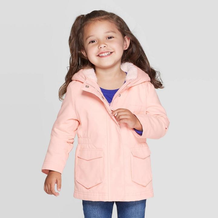 Toddler Girls' Military Jacket - Cat & Jack Pink