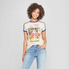 Junk Food Women's Atari Meet & Greet Short Sleeve Color Block Graphic T-shirt - White