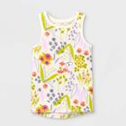 Toddler Girls' Floral Tank Top - Cat & Jack Cream