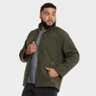 Men's Fleece Softshell Jacket - All In Motion Olive Green