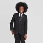 Oxford Boys' Long Sleeve Tuxedo Jacket - Black