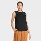 Women's Collared Muscle T-shirt - A New Day Black