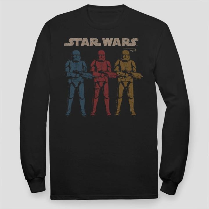 Men's Star Wars Stormtrooper Long Sleeve Graphic T-shirt - Vintage Black S, Men's,