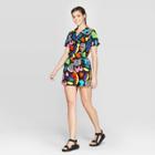 Target Women's Stranger Things Eleven Short Sleeve Romper (juniors') - Black