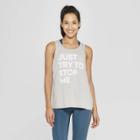 Women's Just Try To Stop Me Graphic Tank Top - C9 Champion Gray