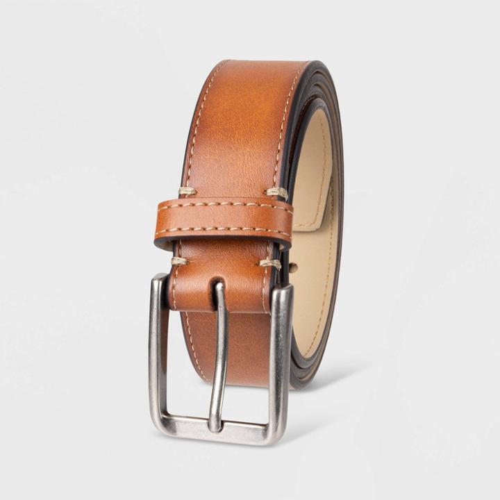 Men's Big & Tall Casual Belt - Goodfellow & Co Brown