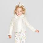 Toddler Girls' Foil Moto Jacket - Genuine Kids From Oshkosh Gold