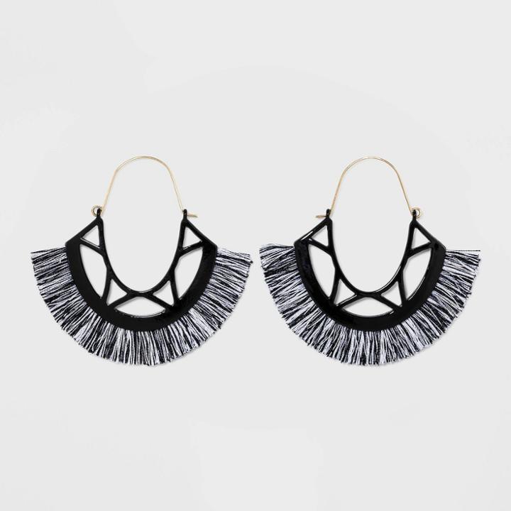 Sugarfix By Baublebar Playful Fringe Drop Earrings - Black/white