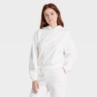 Women's French Terry Hooded Sweatshirt - Prologue White