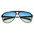 Breed Men's Apollo Polarized Sunglasses With Titanium Frame And Carbon Fiber Arms - Black/blue