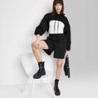 Women's Super Cropped Hooded Sweatshirt - Wild Fable Black