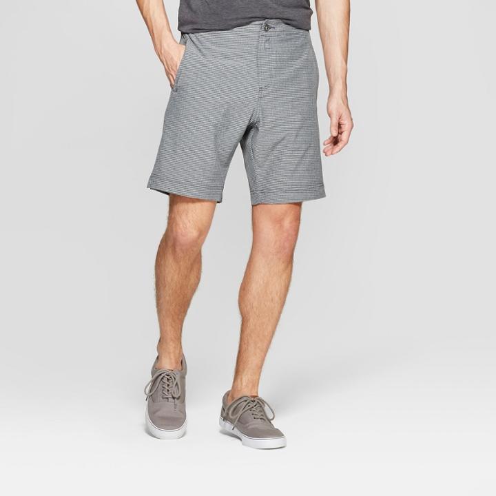 Mpg Sport Men's Woven Striped Shorts - Charcoal (grey)