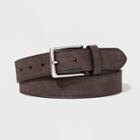Men's 35mm Textured Strap Belt - Goodfellow & Co Brown