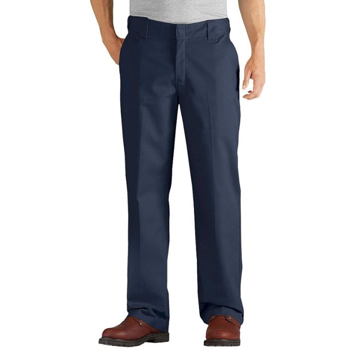 Dickies Men's Big & Tall Relaxed Straight Fit Comfort Waist Flex Twill Pants- Dark Navy