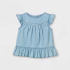 Oshkosh B'gosh Toddler Girls' Flutter Short Sleeve Tank Top - Blue