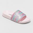Girls' Fizz Flippable Sequin Slide Sandals - Cat & Jack Pink