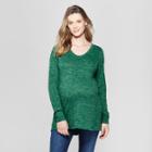 Maternity Relaxed Long Sleeve T-shirt - Isabel Maternity By Ingrid & Isabel Green Heather