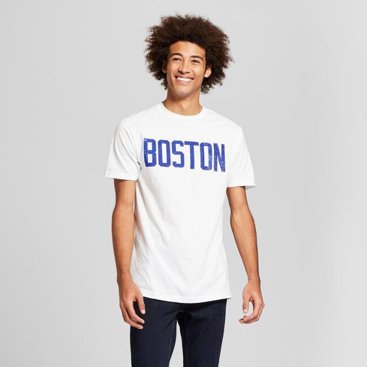 Men's Boston Short Sleeve Crew Neck T-shirt - Awake - White