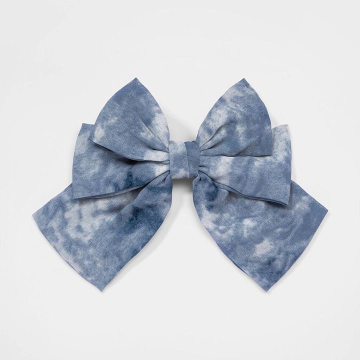 Girls' Tie-dye Chiffon Hair Clip - Art Class Blue