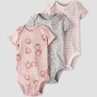 Baby Girls' 3pk Bodysuit - Little Planet By Carter's Pink/orange Newborn
