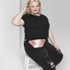 Women's Plus Size Short Sleeve Crew Neck Boxy T-shirt - Wild Fable Black