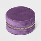 Mini Round Earring Strap Zippered Case - A New Day Purple