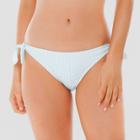 Women's Tie Side Bikini Bottom - Sugar Coast By Lolli Blue/white