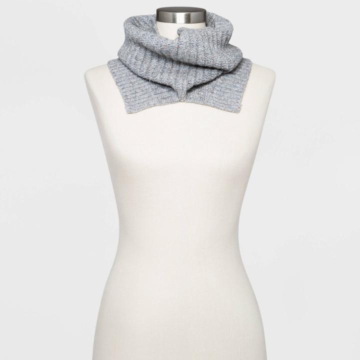 Women's Striped Snood Scarf - Universal Thread Gray
