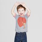 Happy Threads Toddler Boys' Curious George Short Sleeve T-shirt - Gray