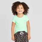 Petitetoddler Girls' Short Sleeve Cherry Graphic T-shirt - Cat & Jack Mint 12m, Toddler Girl's, Green