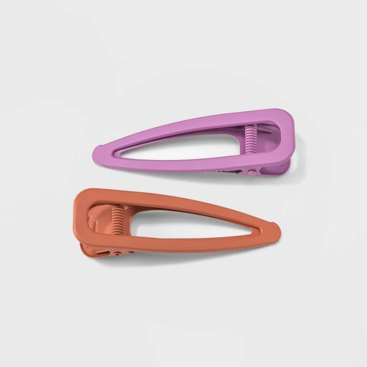Hair Clip Set 2pc - Universal Thread Pink/red