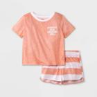 Girls' 2pc Short Sleeve Pajama Set - Cat & Jack Orange